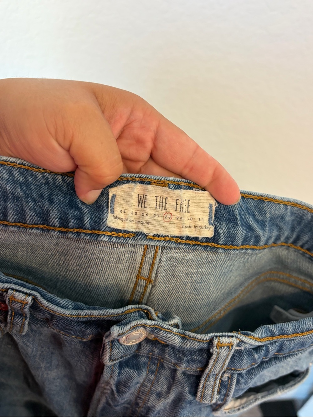 We The Free Womens 28 Light Wash Relaxed Denim Jeans